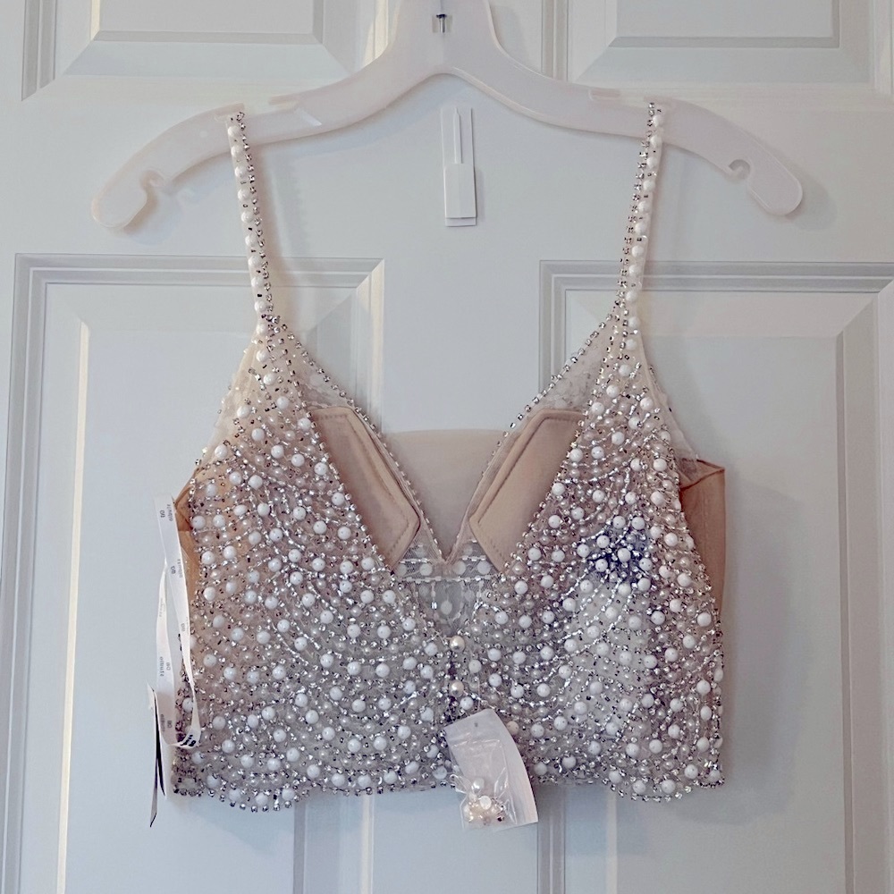 Beaded David’s Bridal top, brand new and never worn! Tags still attached.